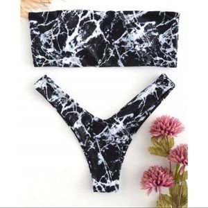 Marble bikini swimsuit